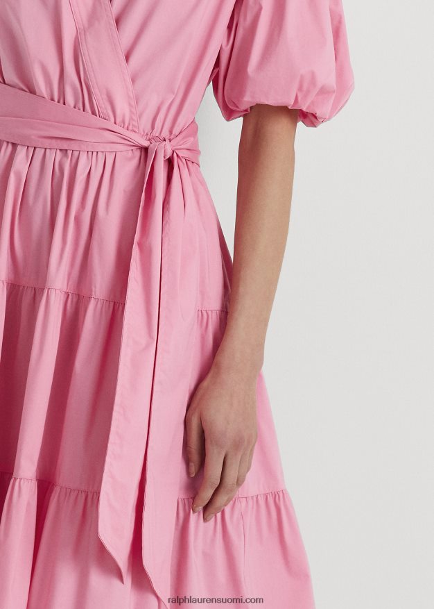 Ralph Lauren naiset vyöllinen puuvillasekoitusmekko 0Z24ZR4116 altaan vieressä ruusu