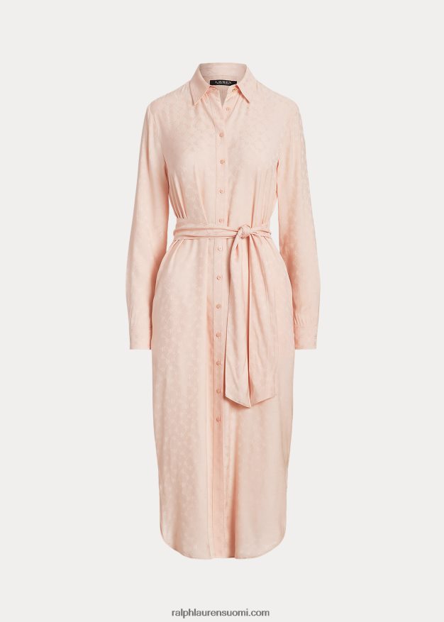 Ralph Lauren naiset vyölogoinen jacquard-paitamekko 0Z24ZR4418 vaaleanpunainen