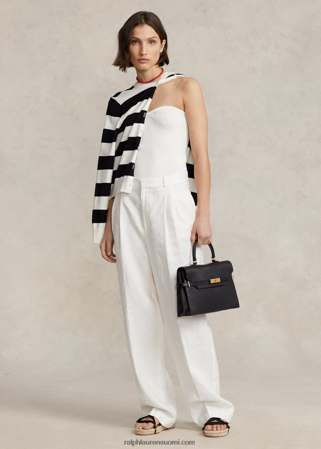 Ralph Lauren naiset joustinneulottu korsettiputkitoppi 0Z24ZR2929 pergamentti kerma