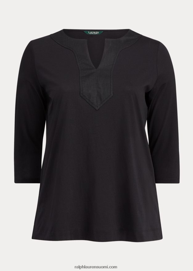 Ralph Lauren naiset puuvilla tunika 0Z24ZR4733 musta