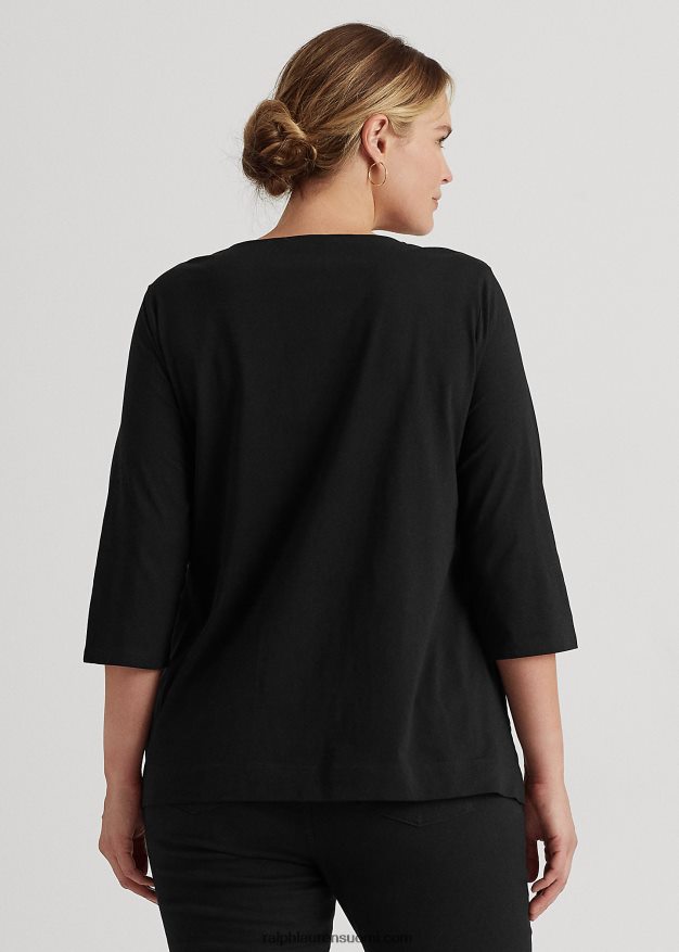 Ralph Lauren naiset puuvilla tunika 0Z24ZR4733 musta