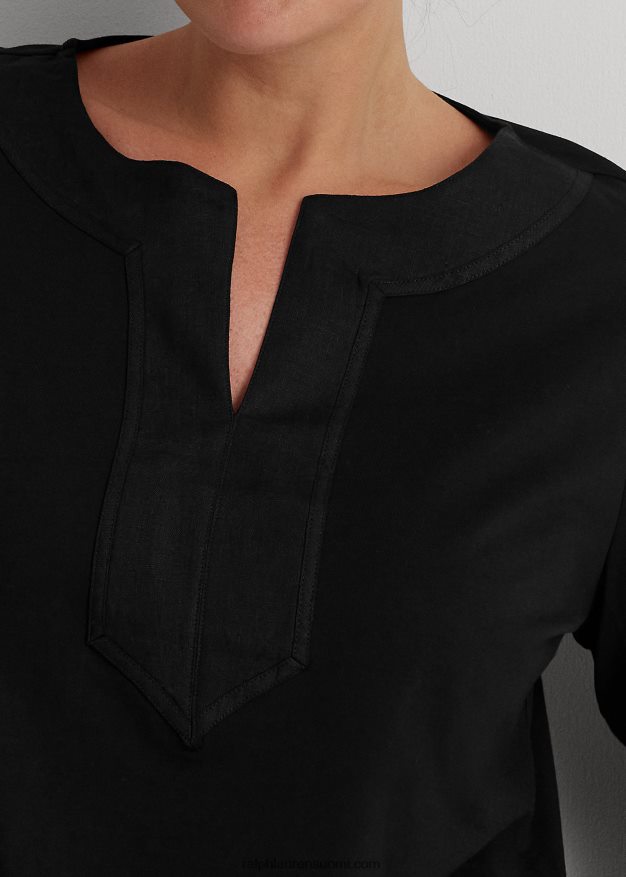 Ralph Lauren naiset puuvilla tunika 0Z24ZR4733 musta