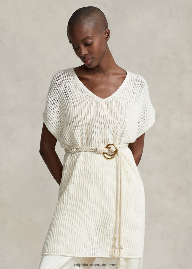 Ralph Lauren naiset avoommel merinovillatunika 0Z24ZR3112 tumma kerma