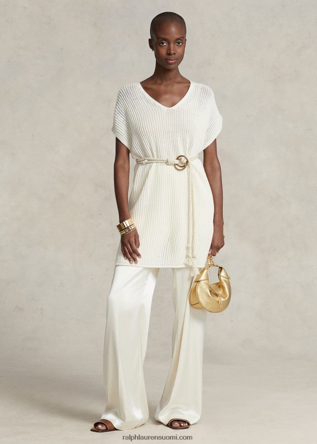 Ralph Lauren naiset avoommel merinovillatunika 0Z24ZR3112 tumma kerma