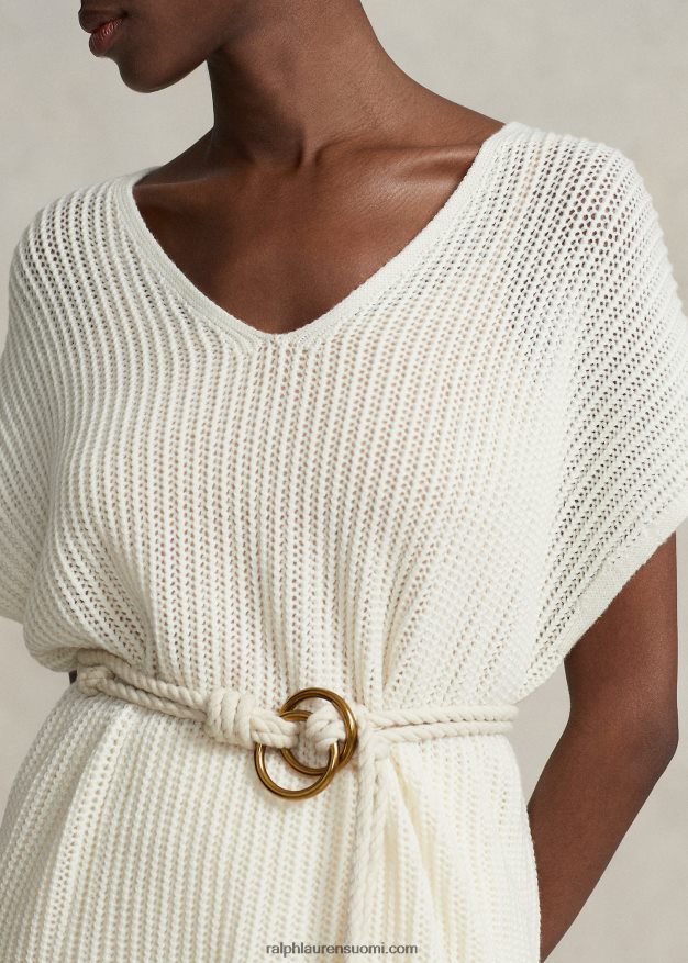 Ralph Lauren naiset avoommel merinovillatunika 0Z24ZR3112 tumma kerma