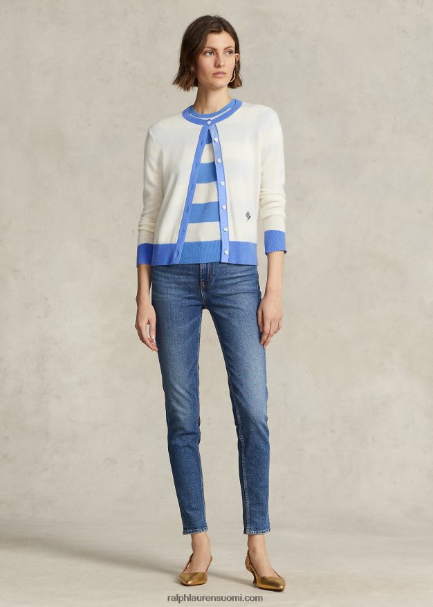 Ralph Lauren naiset crest kashmir neuletakki 0Z24ZR3114 kerman/satamasaaren sininen