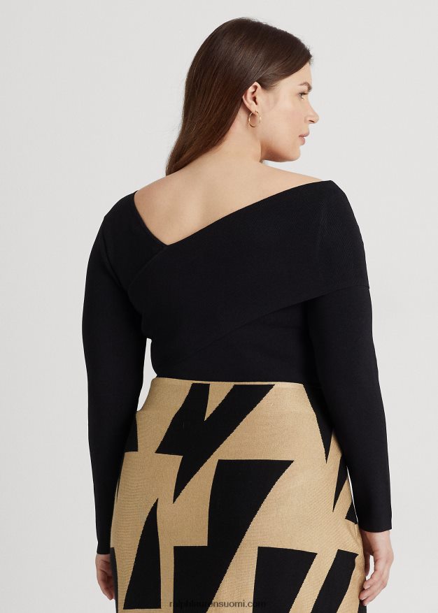 Ralph Lauren naiset epäsymmetrinen pitkähihainen pusero 0Z24ZR4781