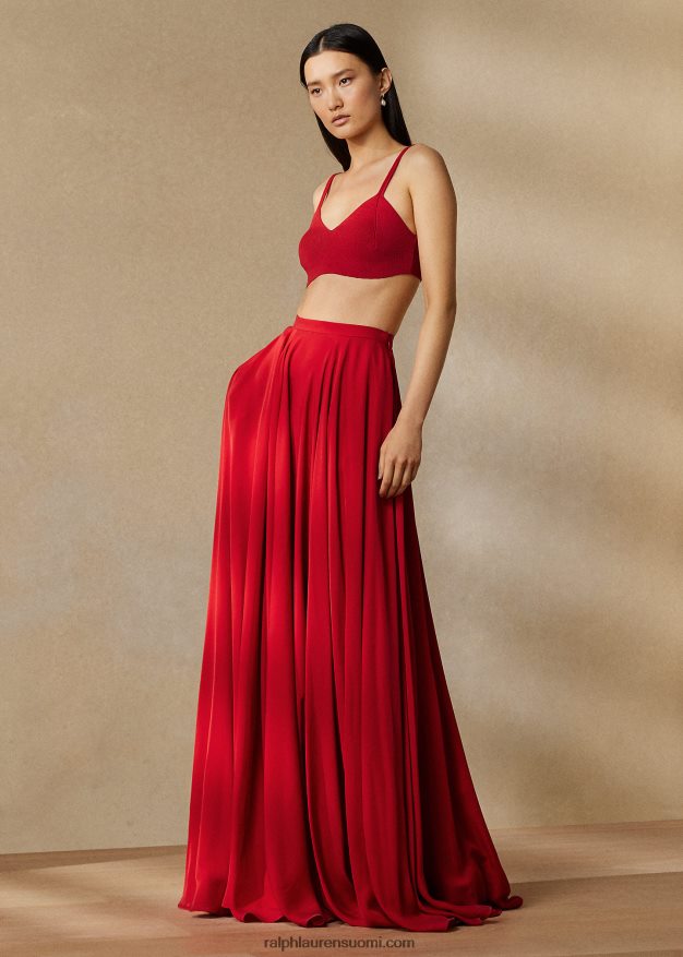 Ralph Lauren naiset joustinneulottu silkkiranneke 0Z24ZR3505 rouge