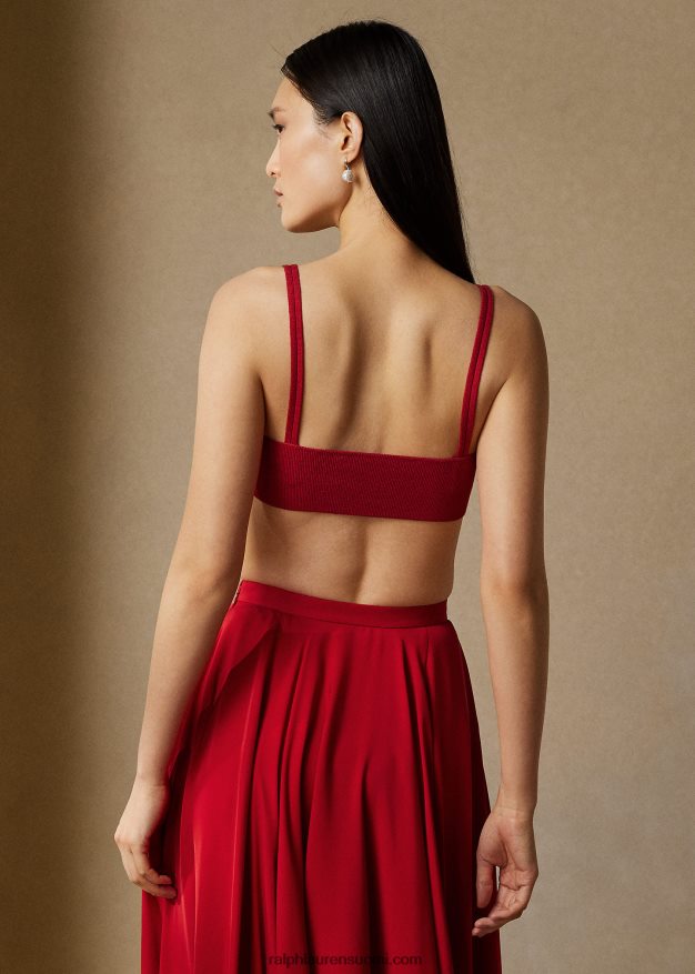 Ralph Lauren naiset joustinneulottu silkkiranneke 0Z24ZR3505 rouge