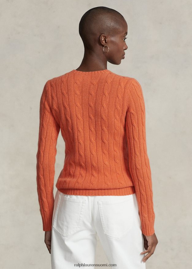 Ralph Lauren naiset kaapelineulottu kashmir villapaita 0Z24ZR9115 auringonlaskun taivas