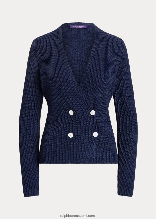 Ralph Lauren naiset kaksirivinen neuletakki 0Z24ZR3503 lux laivasto