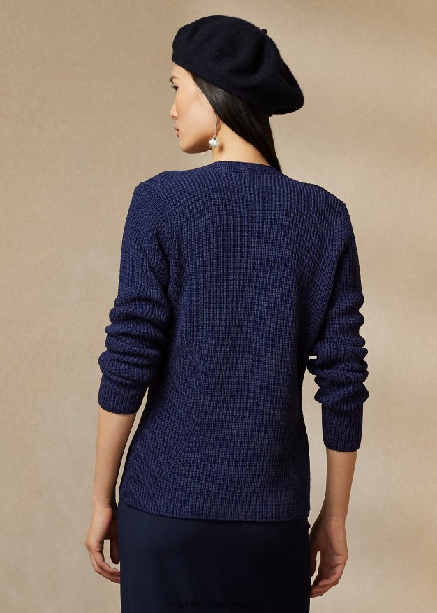 Ralph Lauren naiset kaksirivinen neuletakki 0Z24ZR3503 lux laivasto