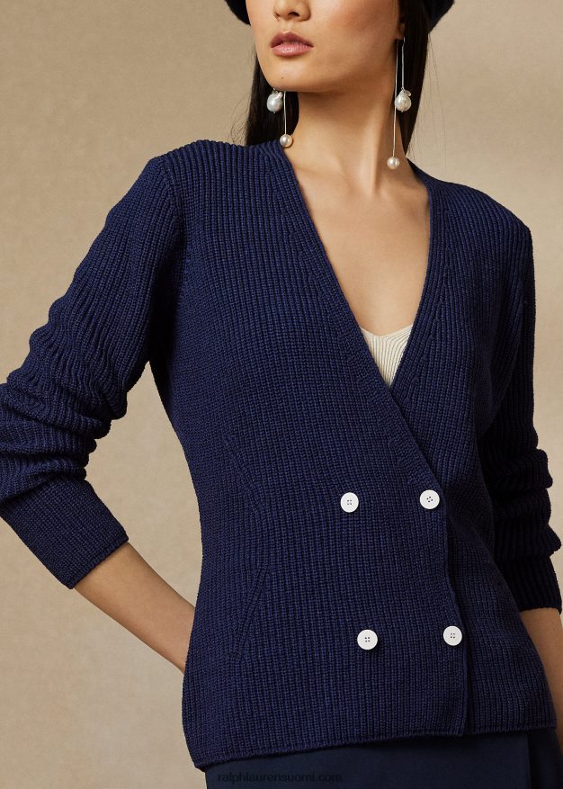 Ralph Lauren naiset kaksirivinen neuletakki 0Z24ZR3503 lux laivasto