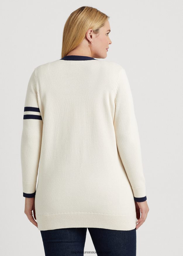 Ralph Lauren naiset kaksivärinen puuvillatakki 0Z24ZR4597