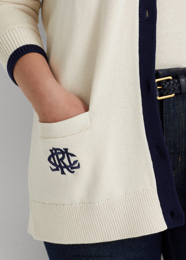 Ralph Lauren naiset kaksivärinen puuvillatakki 0Z24ZR4597