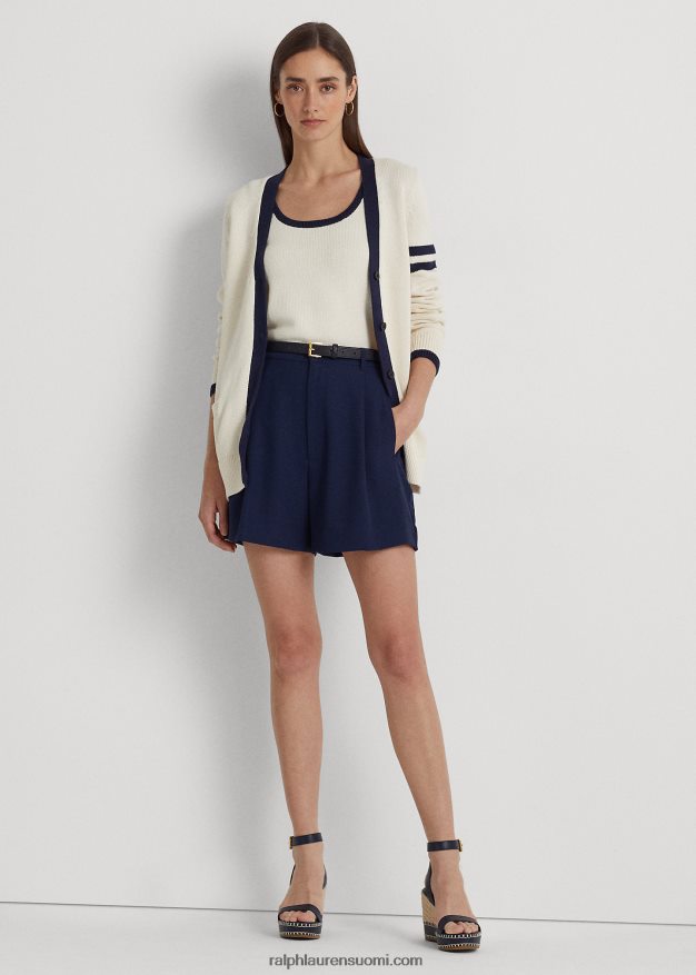 Ralph Lauren naiset kaksivärinen puuvillatakki 0Z24ZR9411 mascarpone kerma/laivasto