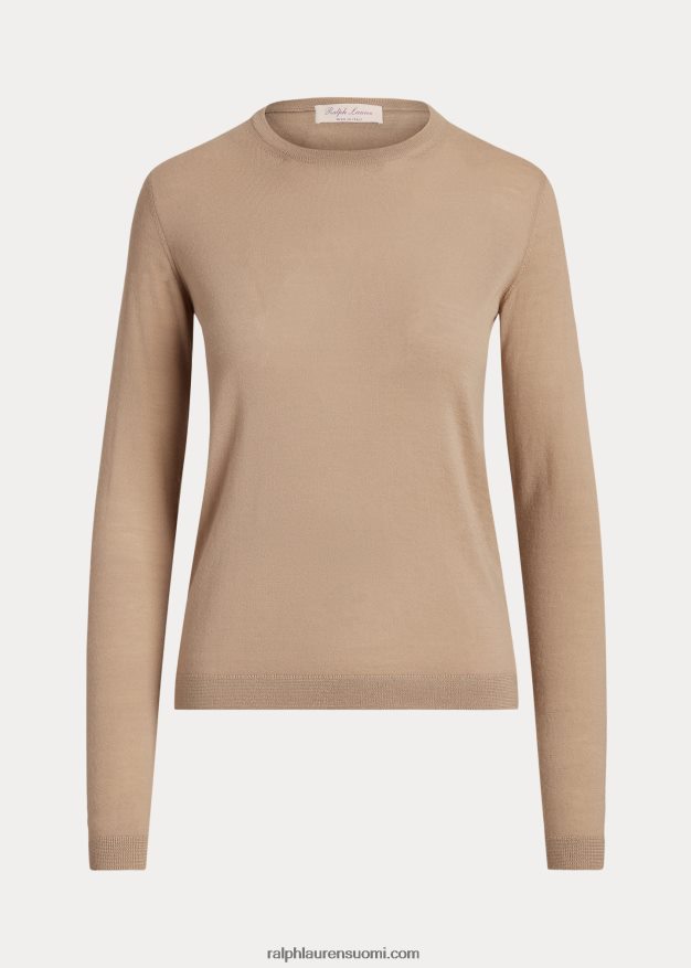 Ralph Lauren naiset kashmir crewneck neule 0Z24ZR3448 lux tan