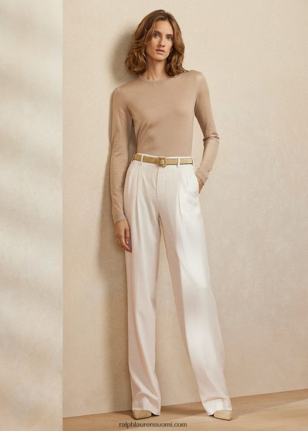 Ralph Lauren naiset kashmir crewneck neule 0Z24ZR3448 lux tan