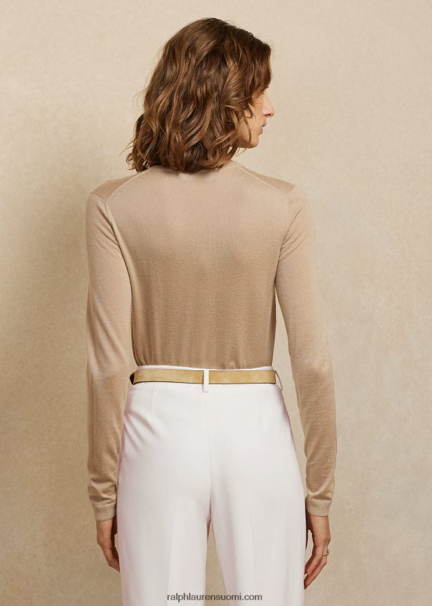 Ralph Lauren naiset kashmir crewneck neule 0Z24ZR3448 lux tan