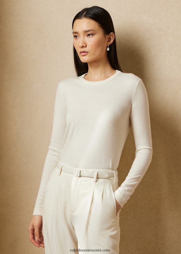 Ralph Lauren naiset kashmir crewneck neule 0Z24ZR3449 lux kerma