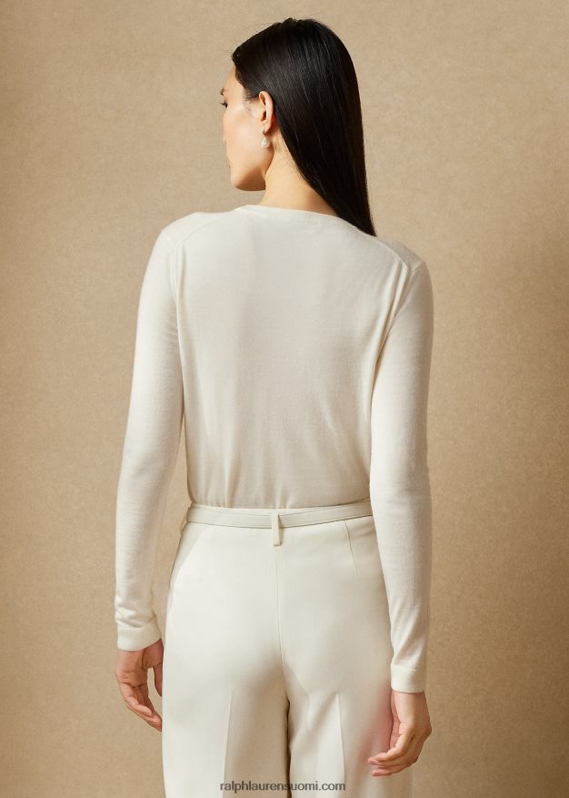 Ralph Lauren naiset kashmir crewneck neule 0Z24ZR3449 lux kerma