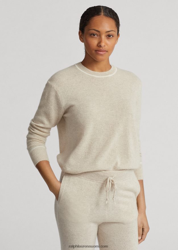 Ralph Lauren naiset kashmir crewneck neule 0Z24ZR3727 hiekka kanerva