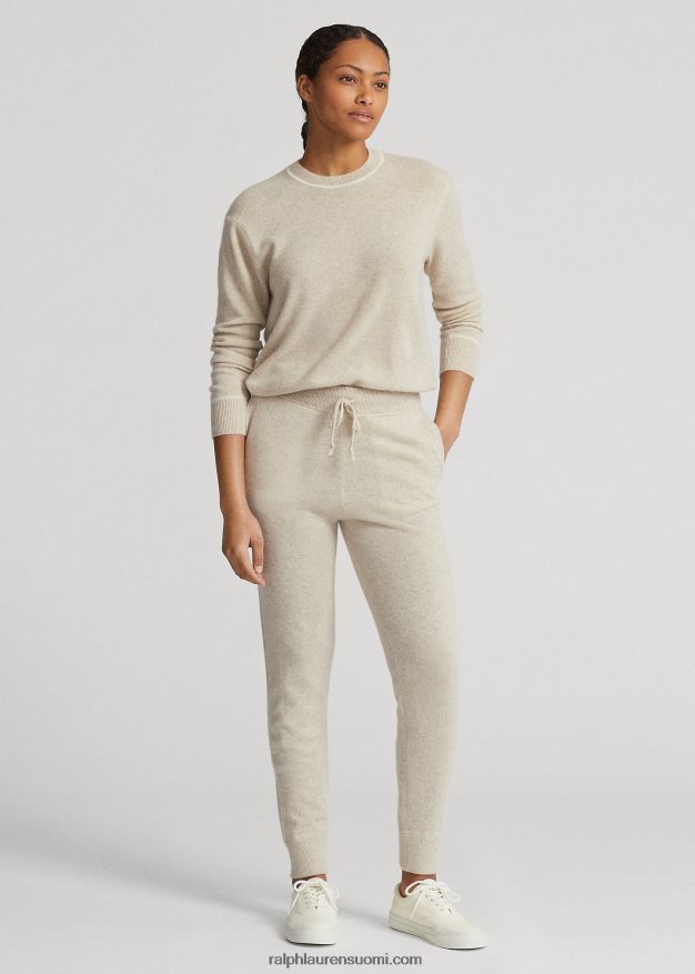 Ralph Lauren naiset kashmir crewneck neule 0Z24ZR3727 hiekka kanerva