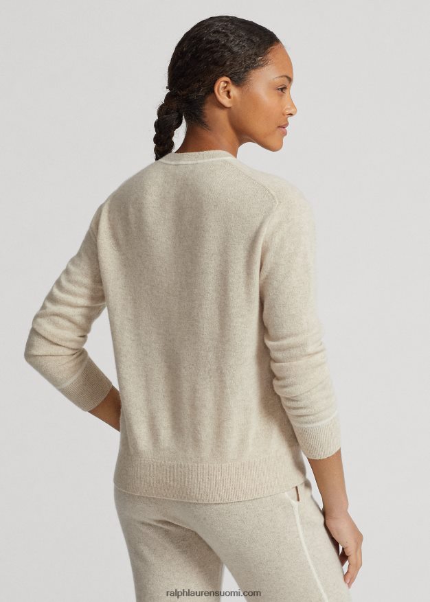 Ralph Lauren naiset kashmir crewneck neule 0Z24ZR3727 hiekka kanerva