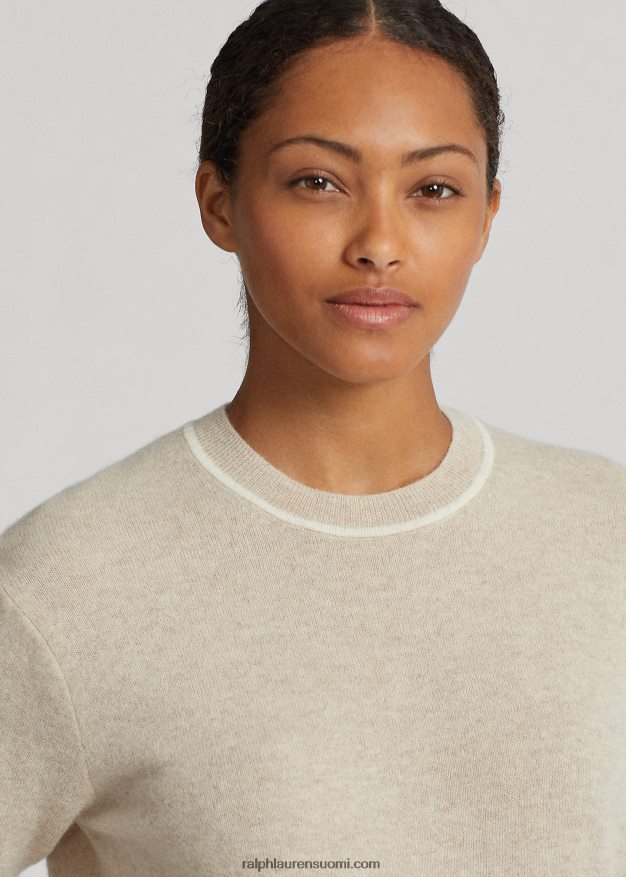 Ralph Lauren naiset kashmir crewneck neule 0Z24ZR3727 hiekka kanerva