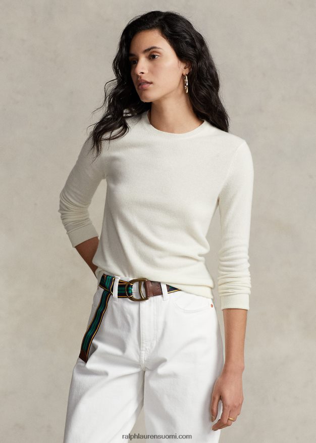 Ralph Lauren naiset kashmir crewneck neule 0Z24ZR9180 kerma