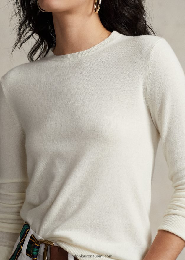 Ralph Lauren naiset kashmir crewneck neule 0Z24ZR9180 kerma