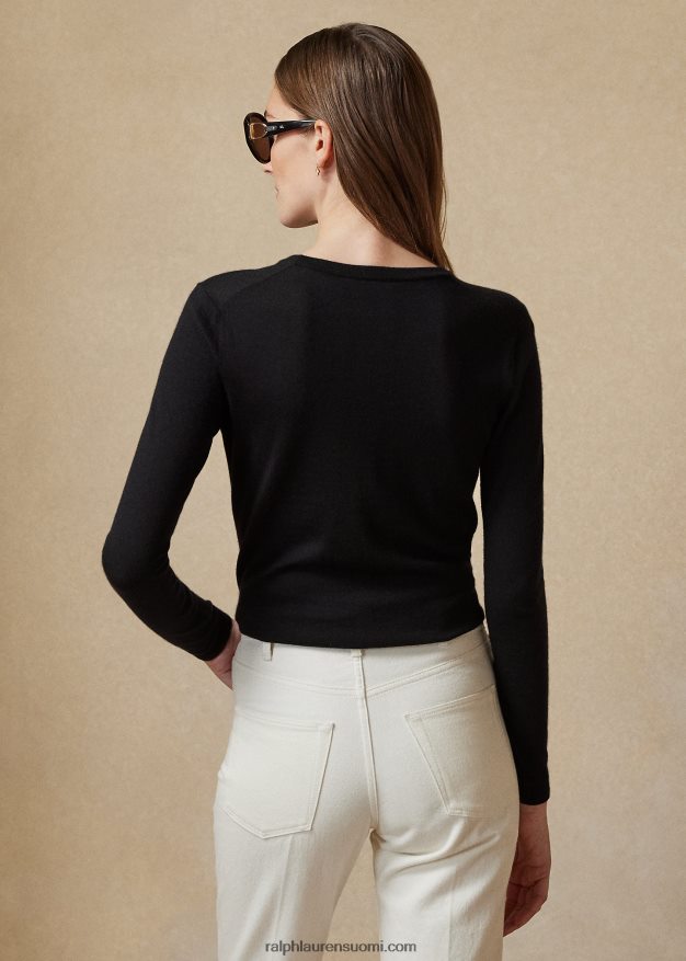 Ralph Lauren naiset kashmir crewneck neule 0Z24ZR9348 musta