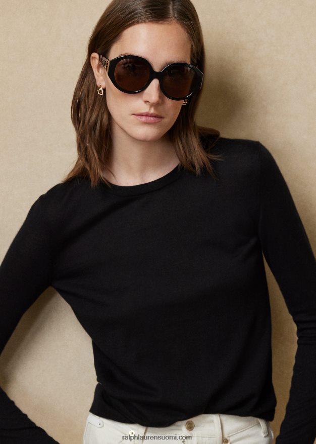 Ralph Lauren naiset kashmir crewneck neule 0Z24ZR9348 musta