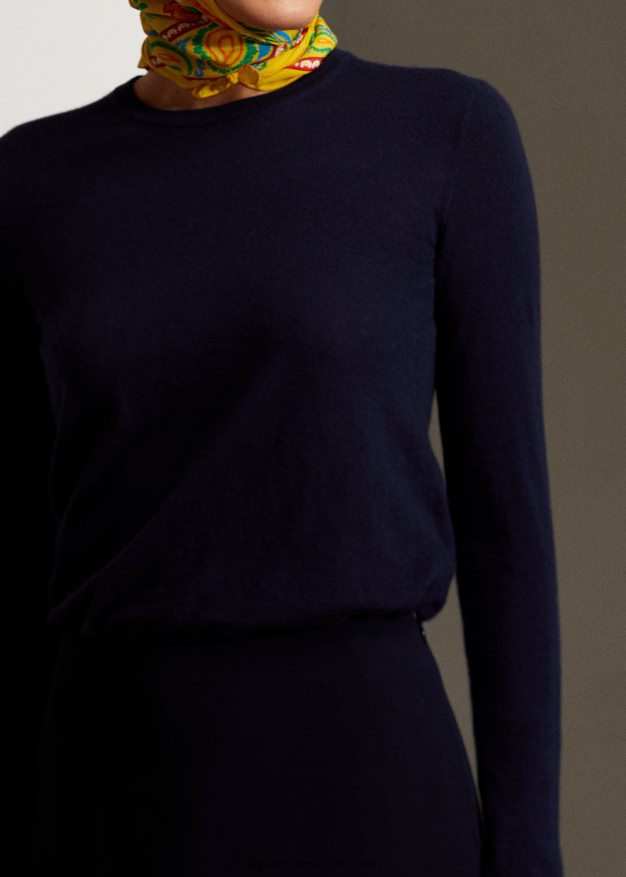 Ralph Lauren naiset kashmir crewneck neule 0Z24ZR9349 lux laivasto