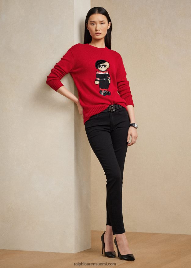 Ralph Lauren naiset kuun uudenvuoden polo bear villapaita 0Z24ZR9324 kirkkaan punainen