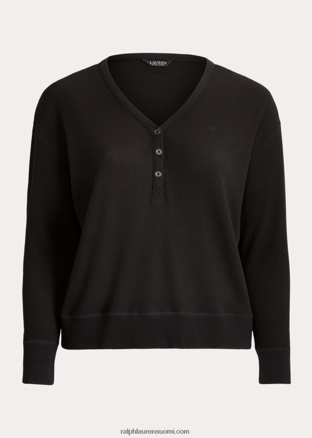 Ralph Lauren naiset lämpö vohveli neulottu henley villapaita 0Z24ZR4815