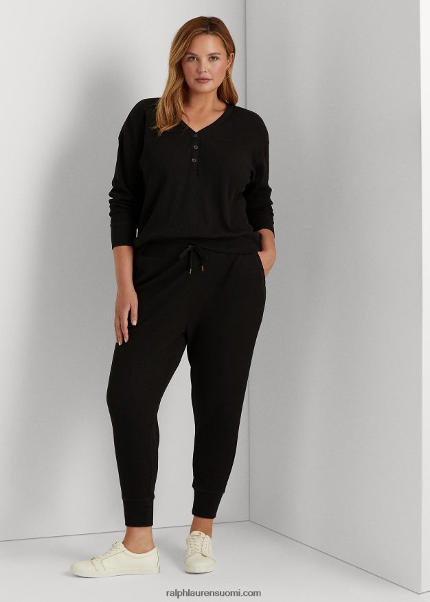 Ralph Lauren naiset lämpö vohveli neulottu henley villapaita 0Z24ZR4815