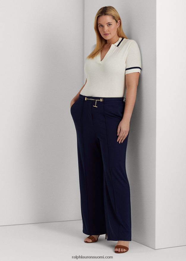 Ralph Lauren naiset lyhythihainen silkkisekoitepusero 0Z24ZR4662 mascarpone-kermaa