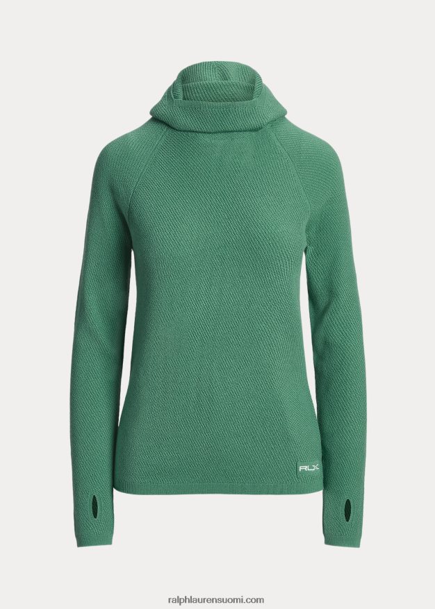 Ralph Lauren naiset merinovilla villapaita 0Z24ZR3047 lautan vihreä