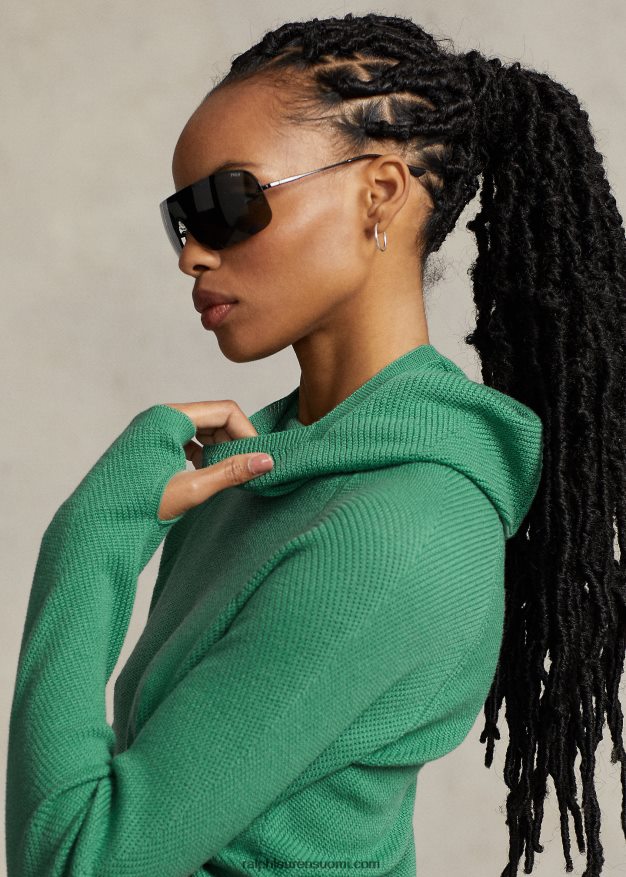 Ralph Lauren naiset merinovilla villapaita 0Z24ZR3047 lautan vihreä