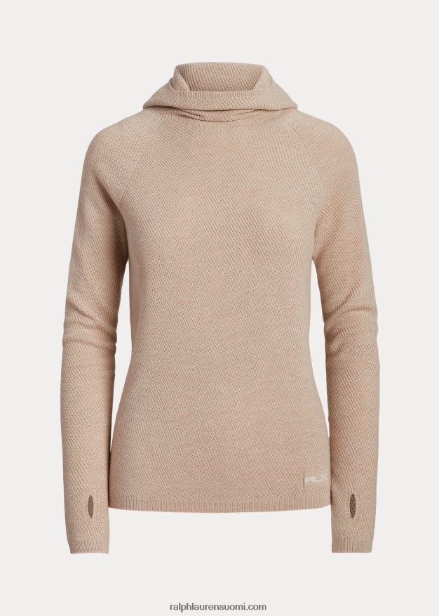 Ralph Lauren naiset merinovilla villapaita 0Z24ZR3048 dyyniruskea kanerva