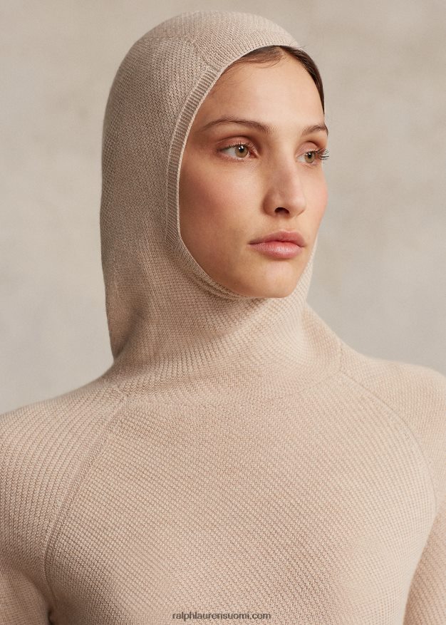 Ralph Lauren naiset merinovilla villapaita 0Z24ZR3048 dyyniruskea kanerva