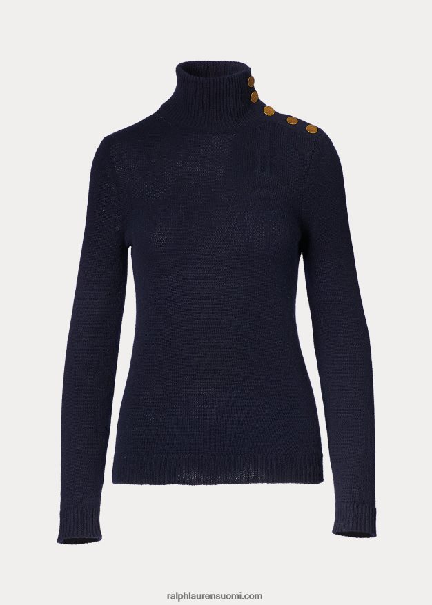 Ralph Lauren naiset napillinen kashmir villapaita 0Z24ZR9364 keskiyöllä