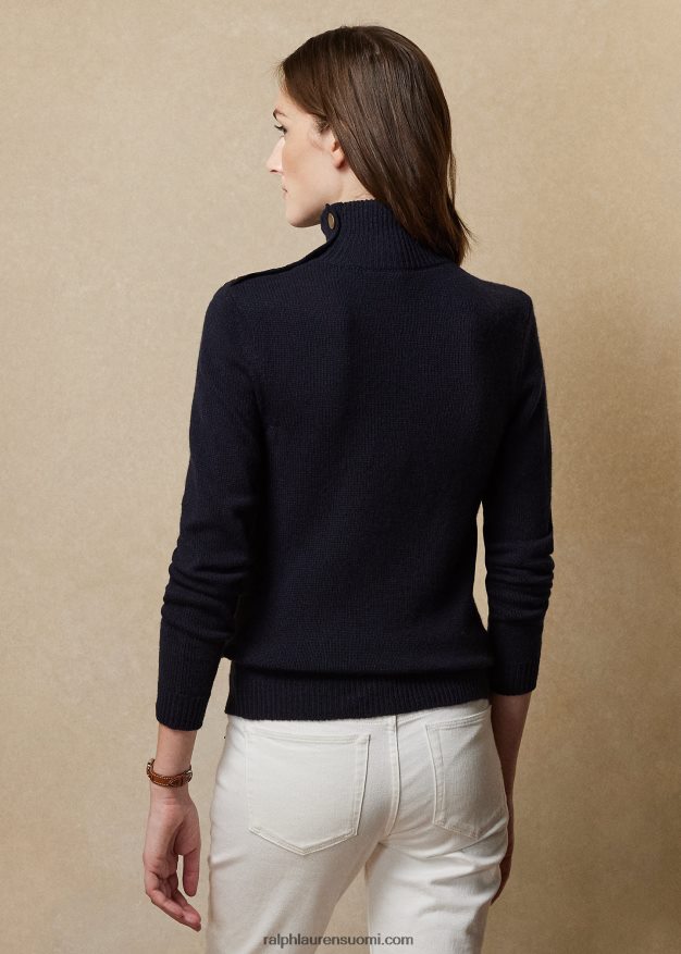 Ralph Lauren naiset napillinen kashmir villapaita 0Z24ZR9364 keskiyöllä