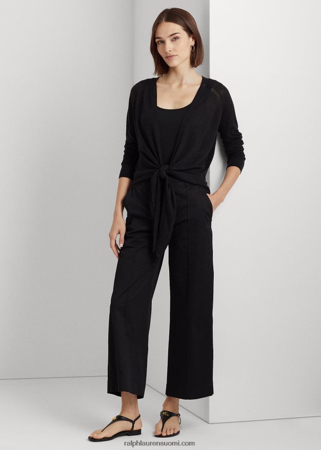 Ralph Lauren naiset pellavasekoitettu villapaita 0Z24ZR4336 musta