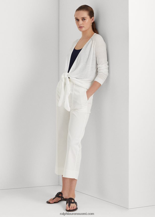 Ralph Lauren naiset pellavasekoitettu villapaita 0Z24ZR4337 valkoinen