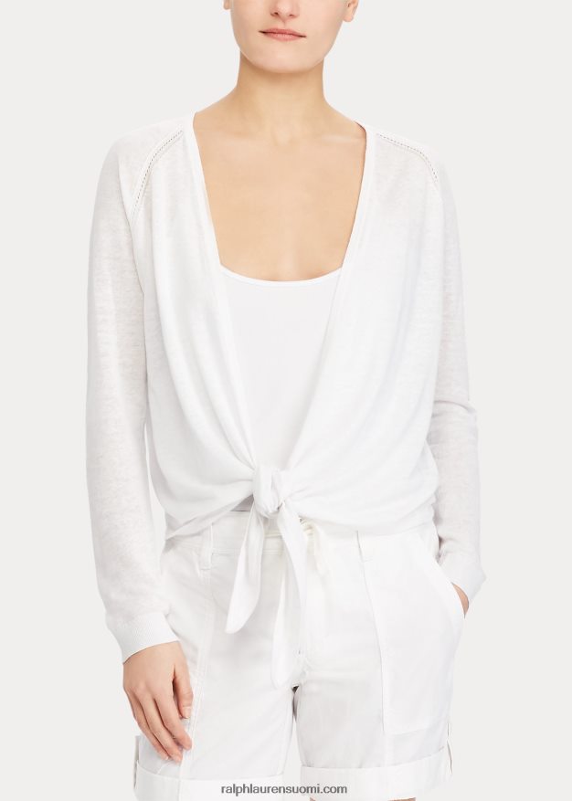 Ralph Lauren naiset pellavasekoitettu villapaita 0Z24ZR4337 valkoinen