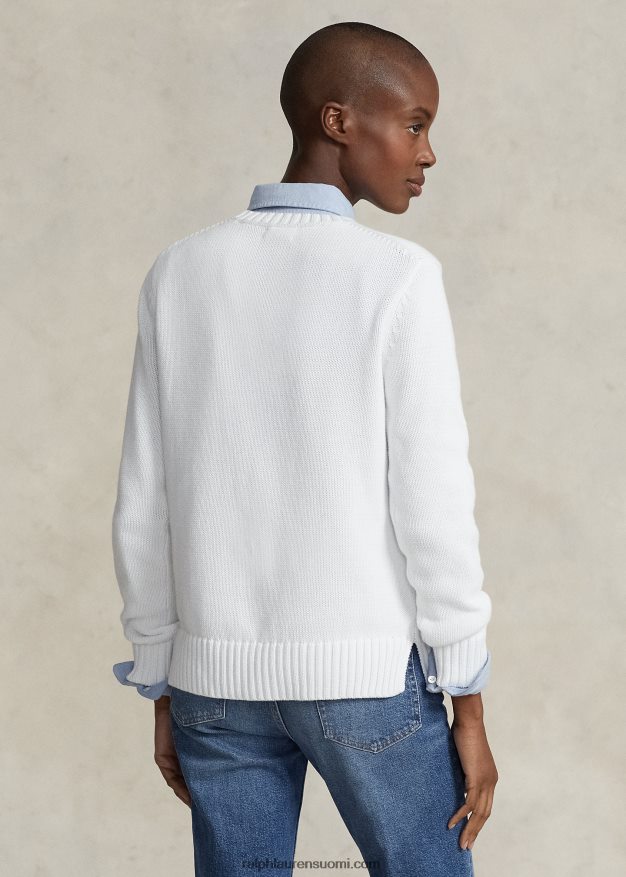 Ralph Lauren naiset poolo bear puuvillasekoitepusero 0Z24ZR3063 valkoinen multi