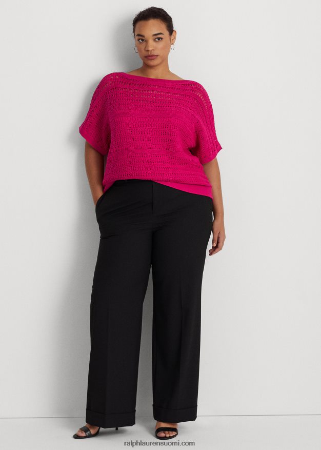 Ralph Lauren naiset puuvillaverkko lyhythihainen pusero 0Z24ZR4537 urheilu pinkki