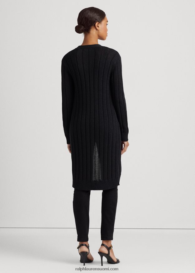 Ralph Lauren naiset resori puuvilla-pellavatakki 0Z24ZR4871 musta